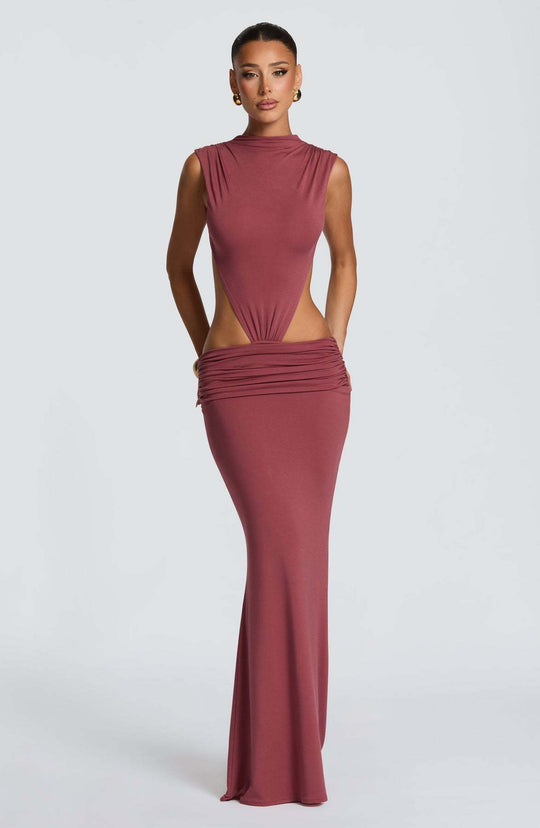 Damen Elegantes Abendkleid mit raffinierten Cut-Out-Details und figurbetontem Schnitt EB