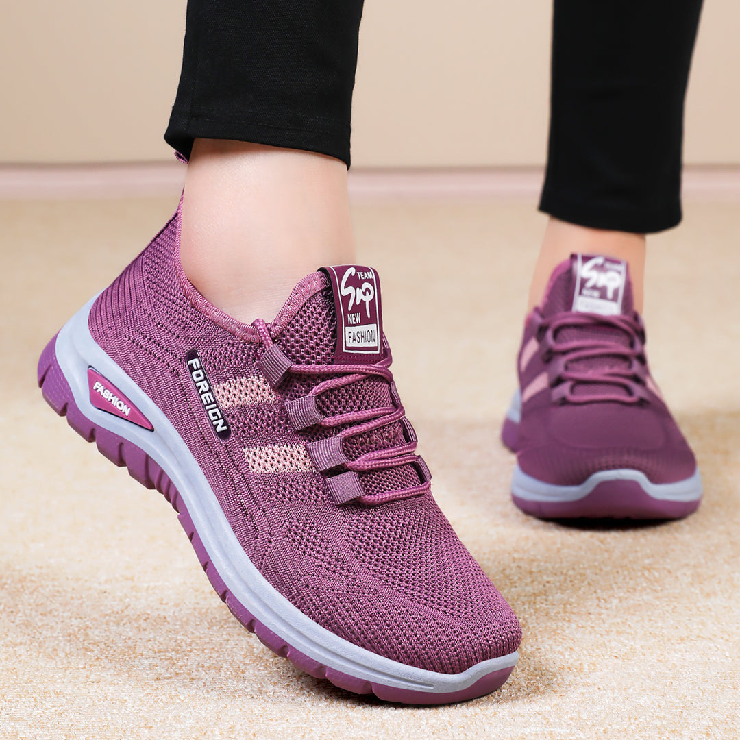 Damen Atmungsaktive Sport-Sneaker mit elastischem Schnürsystem EB