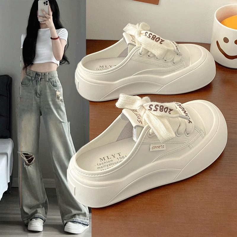 Damen Trendige Plateau-Sneaker mit flexibel einstellbarem Schnürsystem und atmungsaktiver Sohle EB