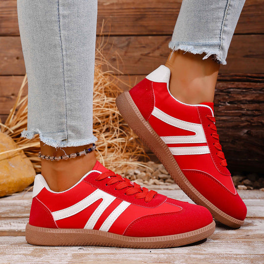 Damen Sportliche Sneakers aus hochwertigem Wildleder mit atmungsaktiver Sohle EB
