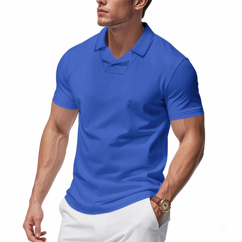 Herren Kurzarm Poloshirt mit strukturiertem Design EB
