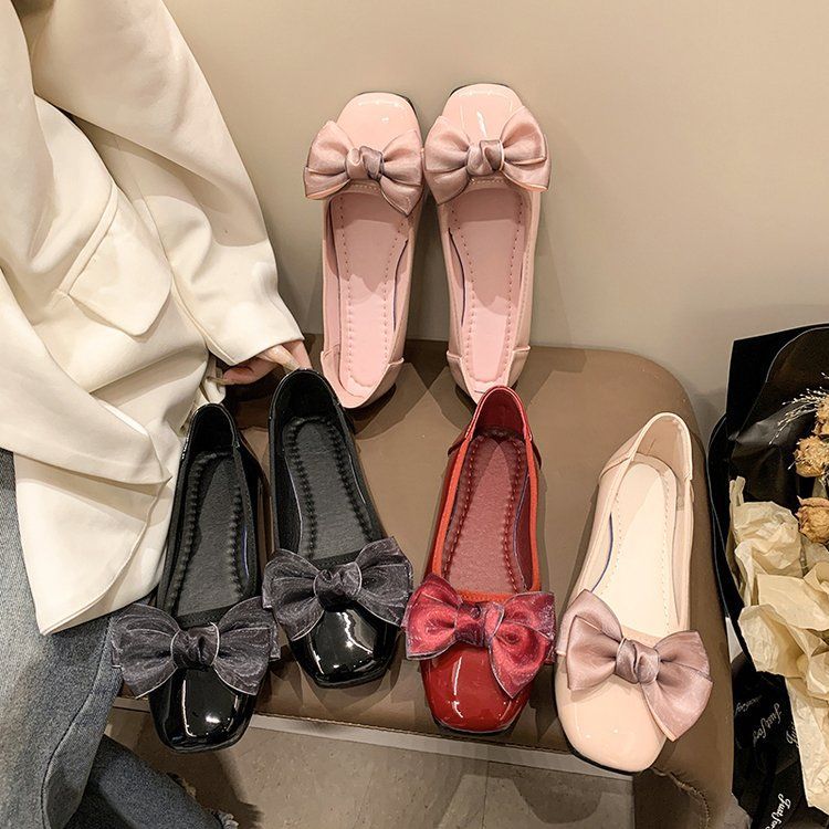 Damen Ballerinas mit eleganter Schleifenapplikation und modischem Design EB