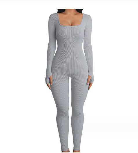 Damen Eleganter Langärmliger Body mit Figurbetontem Schnitt EB