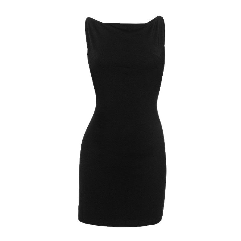 Damen figurbetontes Minikleid mit schmalem Schnitt und elegantem Rückenausschnitt EB