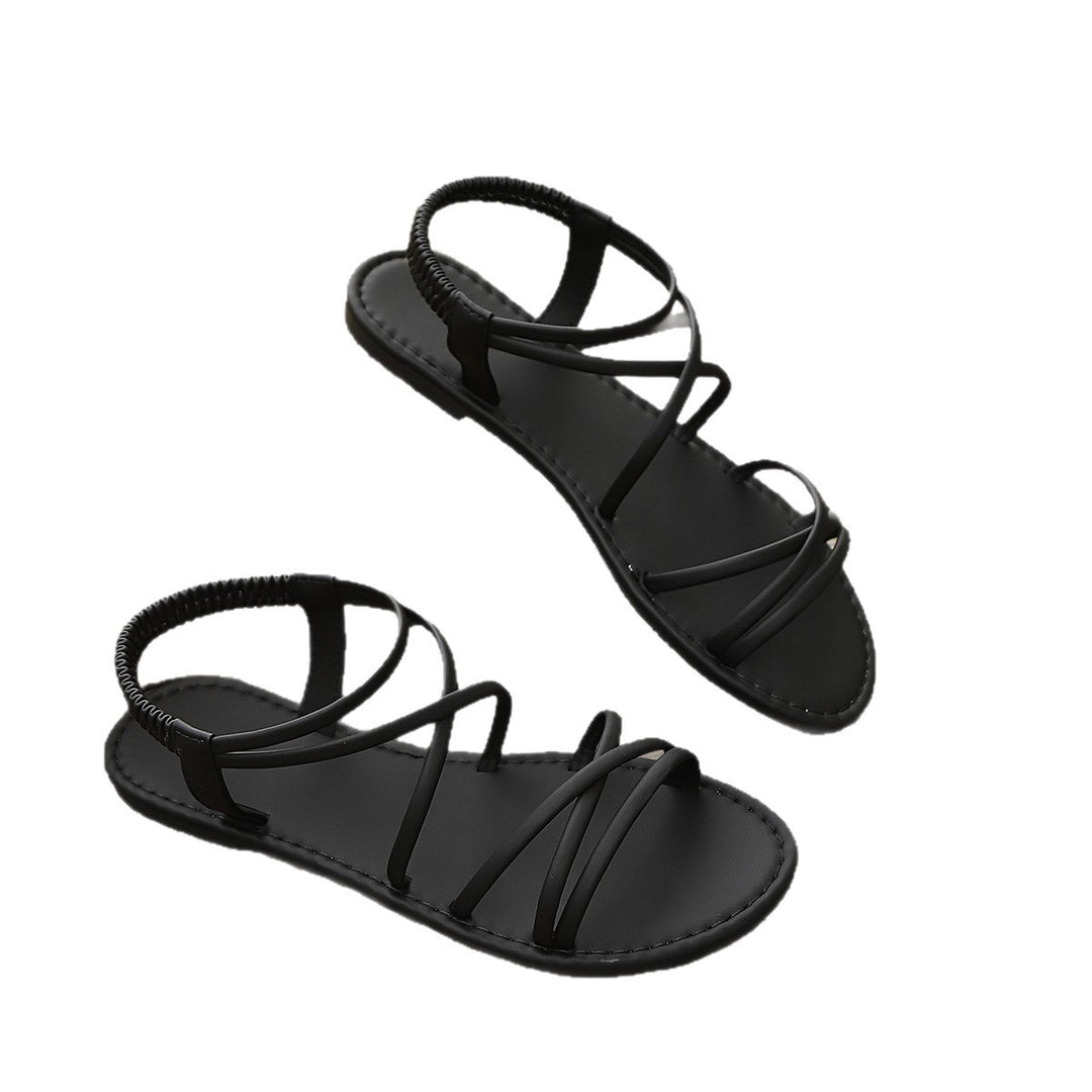 Damen Elegante Freizeit-Sandalen mit verstellbarem Riemen EB