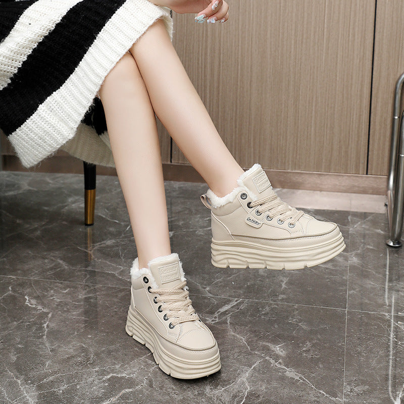 Damen High-Top Sneakers mit warmem Innenfutter und rutschfester Sohle EB