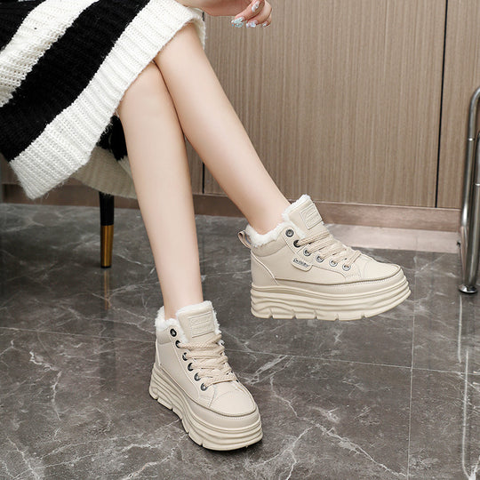 Damen High-Top Sneakers mit warmem Innenfutter und rutschfester Sohle EB