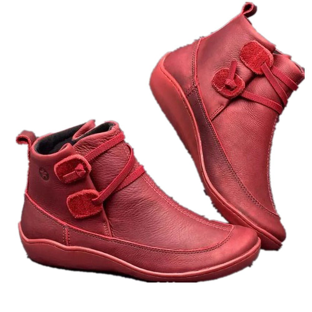 Damen Elegante stiefeletten mit praktischem Schnallen-Design EB
