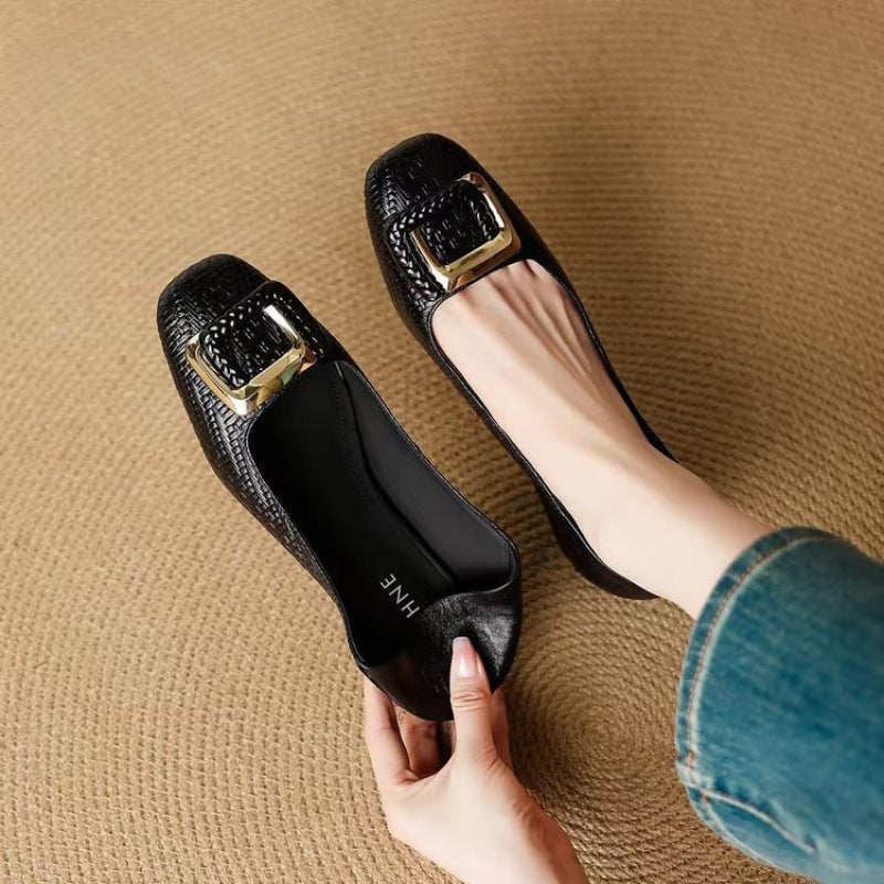 Damen Ballerinas mit eleganter Schnallenverzierung und komfortablem Fußbett EB