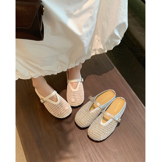 Damen Komfortable Clogs mit verstellbarem Riemen und atmungsaktivem Netzdesign EB