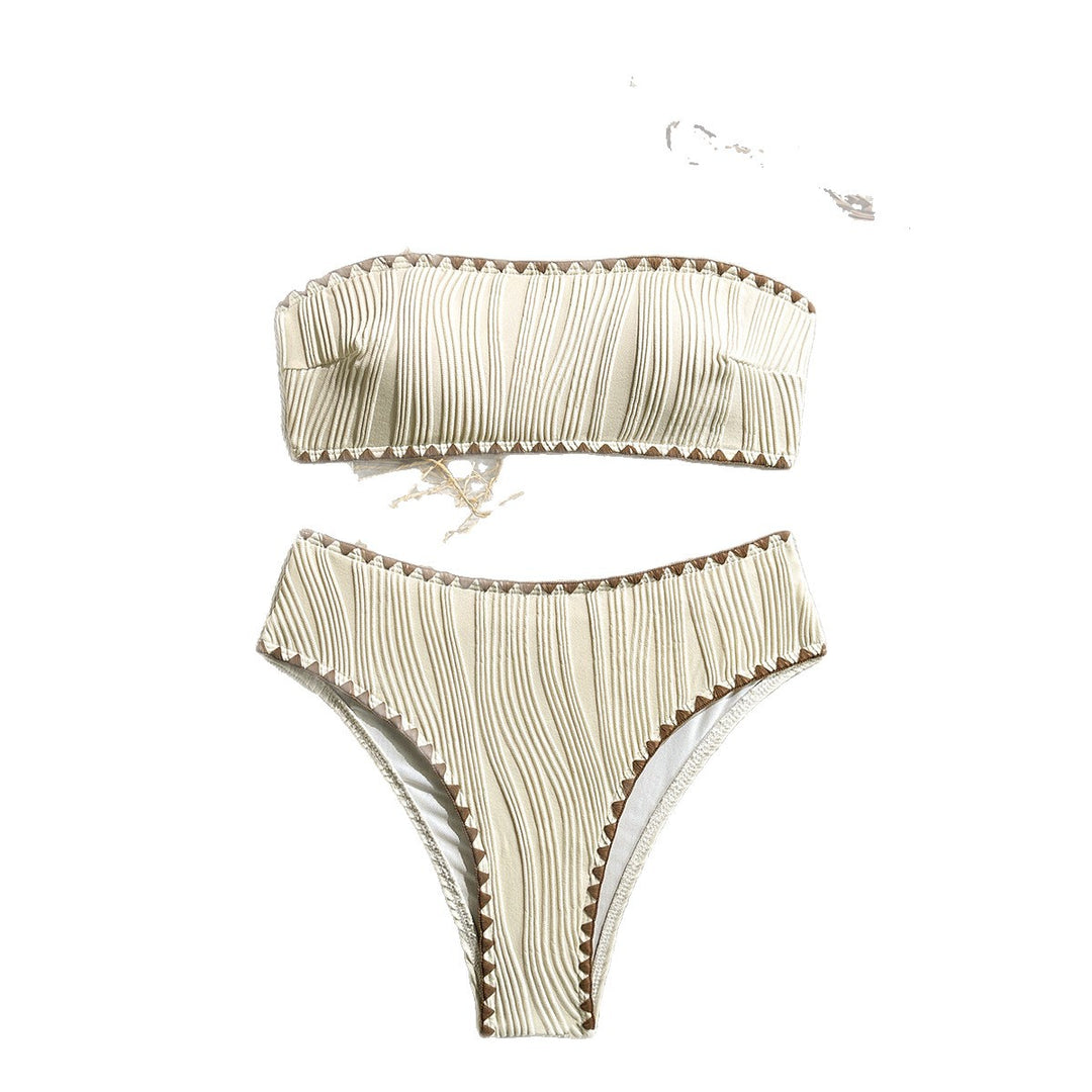 Damen Bandeau-Bikini mit gerafftem Design EB