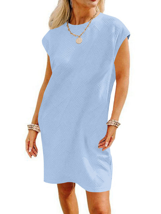 Damen Lockeres Sommerkleid mit strukturiertem Design und schickem Schnitt EB