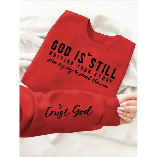 Damen Sweatshirt mit inspirierendem Schriftzug und weichem Material EB