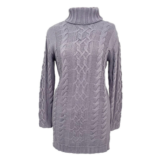 Damen Strickkleid mit elegantem Zopfdesign EB