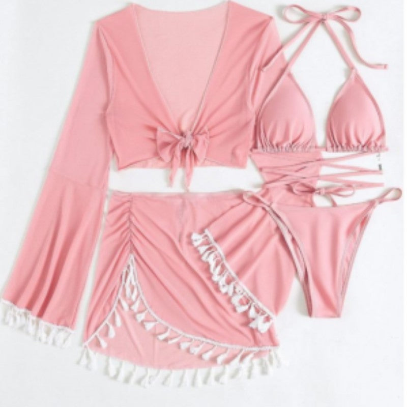 Damen Strandoutfit mit eleganten Schnürdetails EB