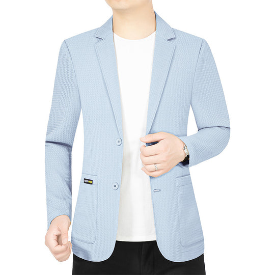 Herren Modernes Stretch Business-Sakko mit schmalem Schnitt und aufgesetzten Taschen EB