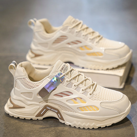 Damen Trendige Lauf-Sneaker mit atmungsaktiver Obermaterialstruktur und rutschfester Sohle EB