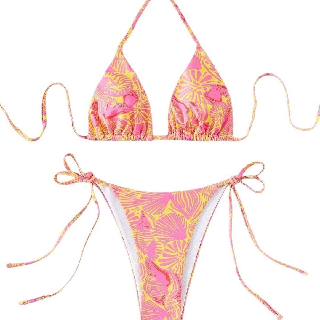 Damen Triangel-Bikini mit verspieltem Floral-Design EB
