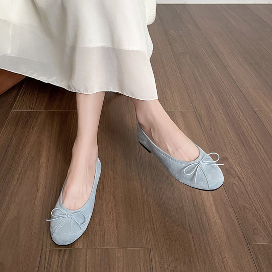 Damen Ballerina-Schuhe mit modischem Schleifenakzent und weichem Obermaterial EB