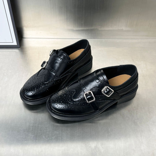 Damen Elegante Schnürschuhe mit doppeltem Schnallenverschluss und modischen Details EB