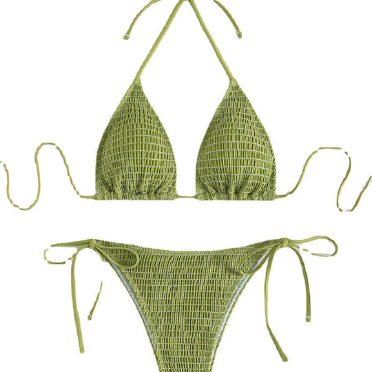Damen Triangel-Bikini-Set mit raffiniertem Strukturdesign EB