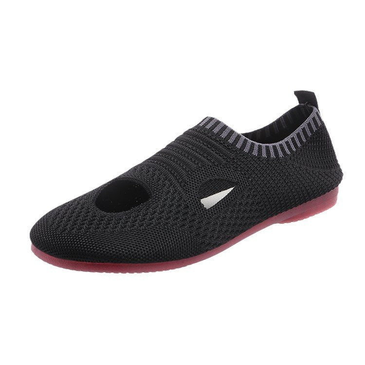 Damen atmungsaktive Laufchuhe mit flexiblem Strick-Obermaterial EB