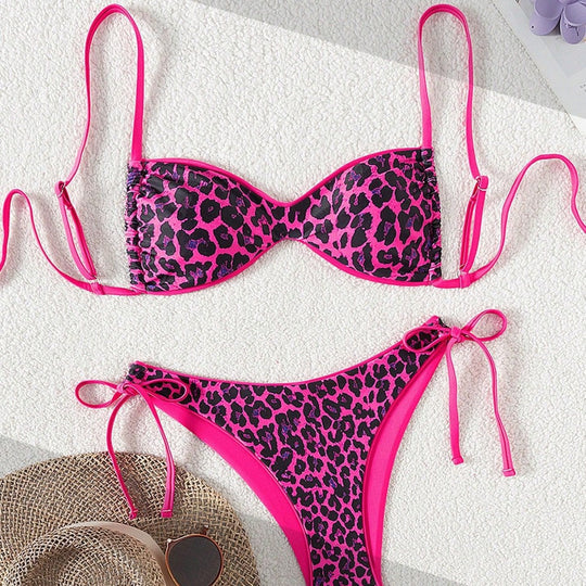 Damen Bikini mit modischem Schlangenmuster EB