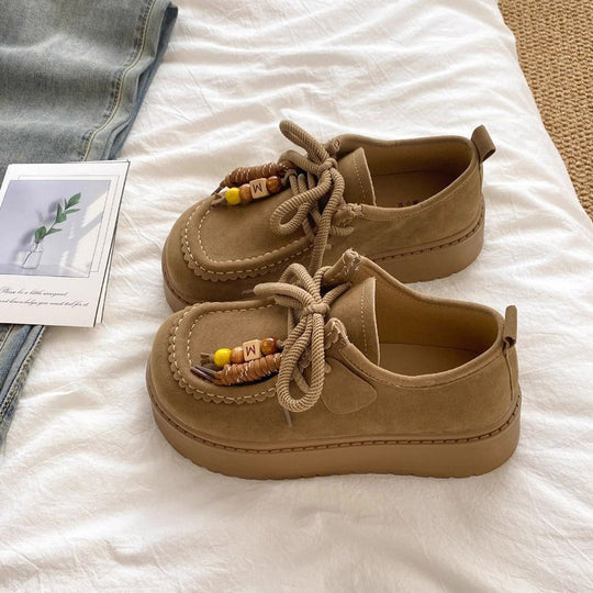 Damen Plattform Sneakers mit lässigem Wildleder-Obermaterial EB