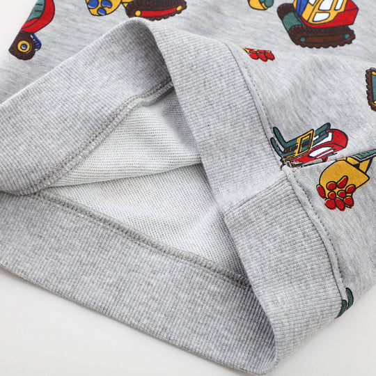 Jungen Sweatshirt mit kreativen Baustellenfahrzeug-Motiven EB