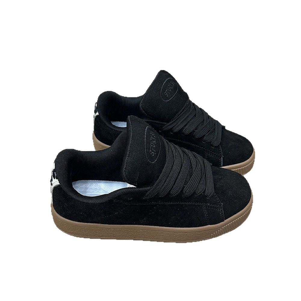 Damen Lifestyle Sneakers mit dicker Gummisohle und weichem Wildleder-Obermaterial EB