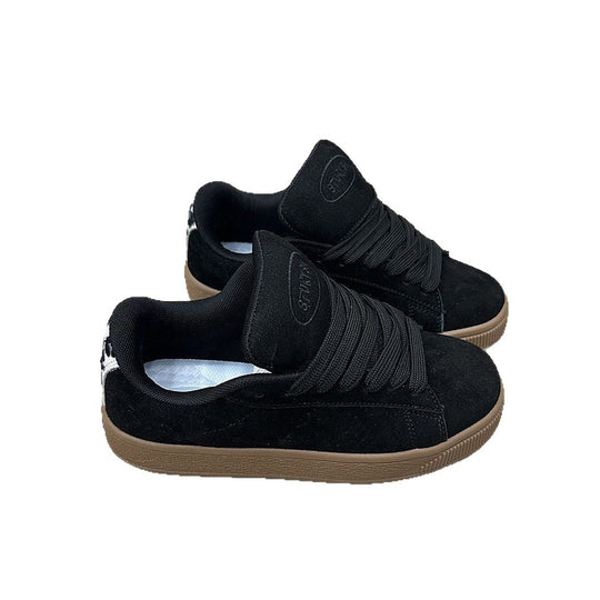Damen Lifestyle Sneakers mit dicker Gummisohle und weichem Wildleder-Obermaterial EB