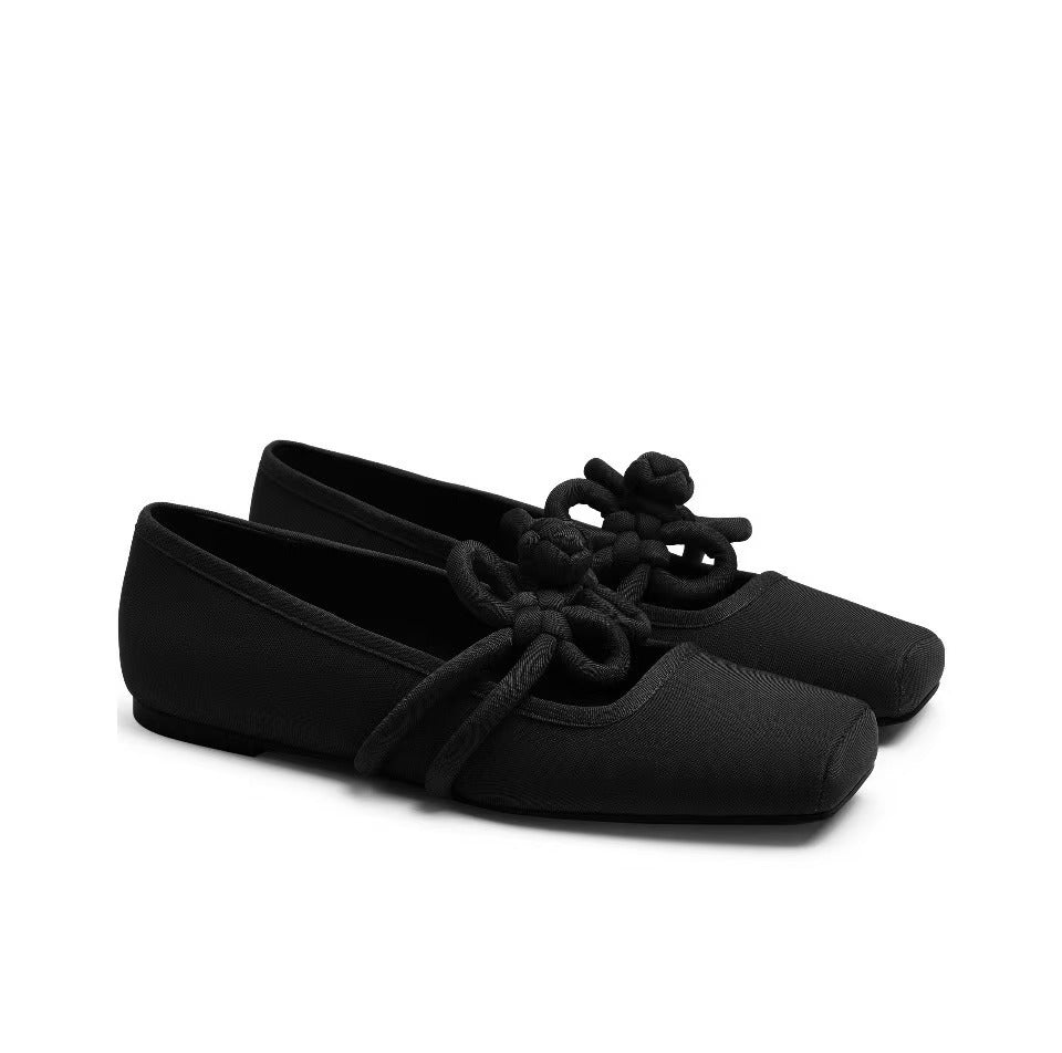 Damen Ballerinas mit modischem Knotendesign EB