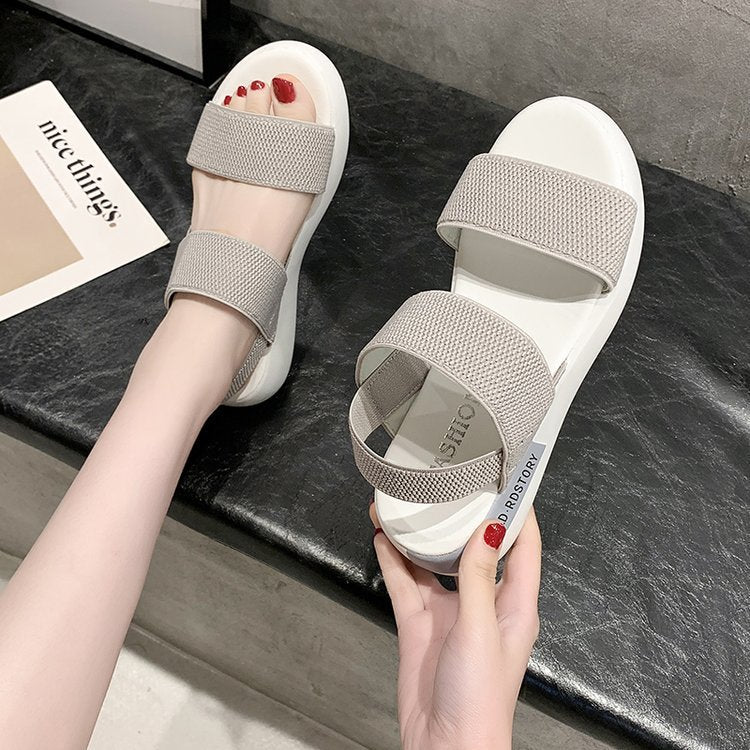 Damen Komfortable Sandalen mit atmungsaktiven Riemen und rutschfester Sohle EB