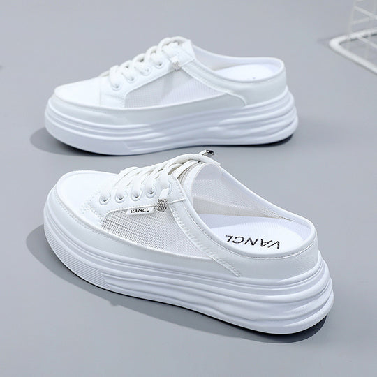 Damen lässige Sneaker mit atmungsaktivem Mesh-Obermaterial und dämpfender Sohle EB