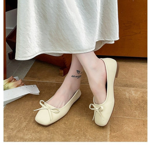 Damen Elegante und bequeme Ballerinas mit süßem Schleifen-Detail EB