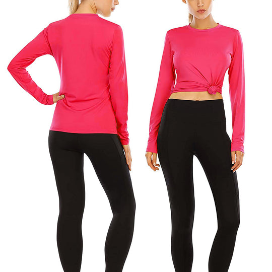 Damen Funktionslongsleeve mit feuchtigkeitsableitendem Material EB