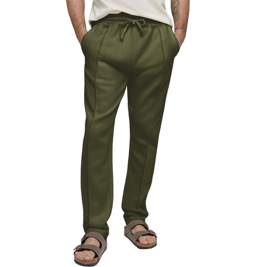 Herren sportliche Freizeithose mit elastischem Bund und seitlichen Eingrifftaschen EB