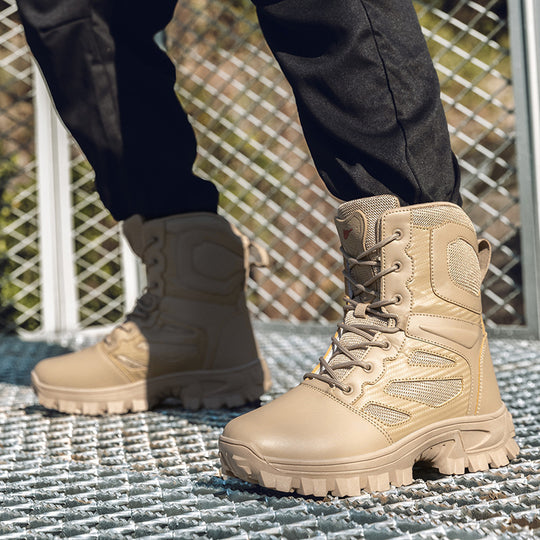 Damen robuste Sicherheitsstiefel mit rutschfester Sohle und atmungsaktivem Mesh EB