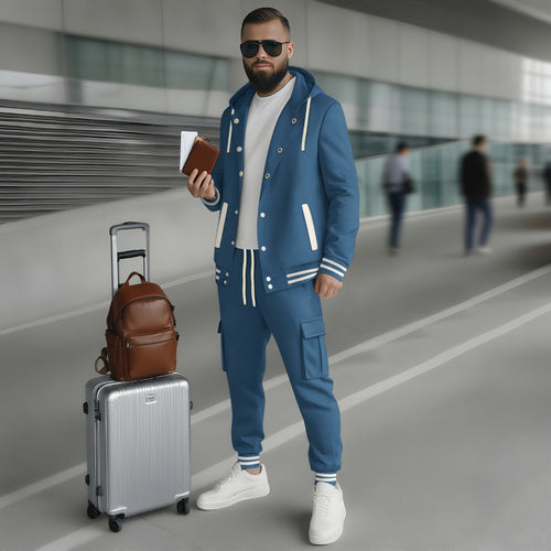 Herren sportlicher Freizeitanzug mit funktionalen Taschen und hochwertiger Verarbeitung EB