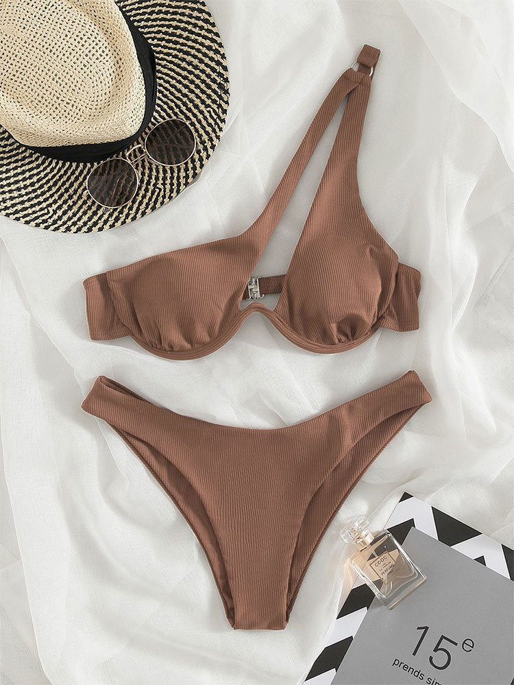 Damen Dreiecks-Bikini mit asymmetrischem Design EB