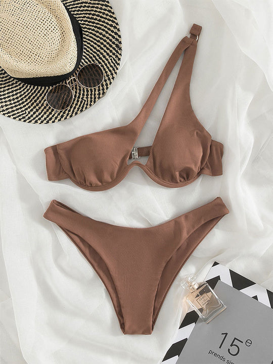 Damen Dreiecks-Bikini mit asymmetrischem Design EB