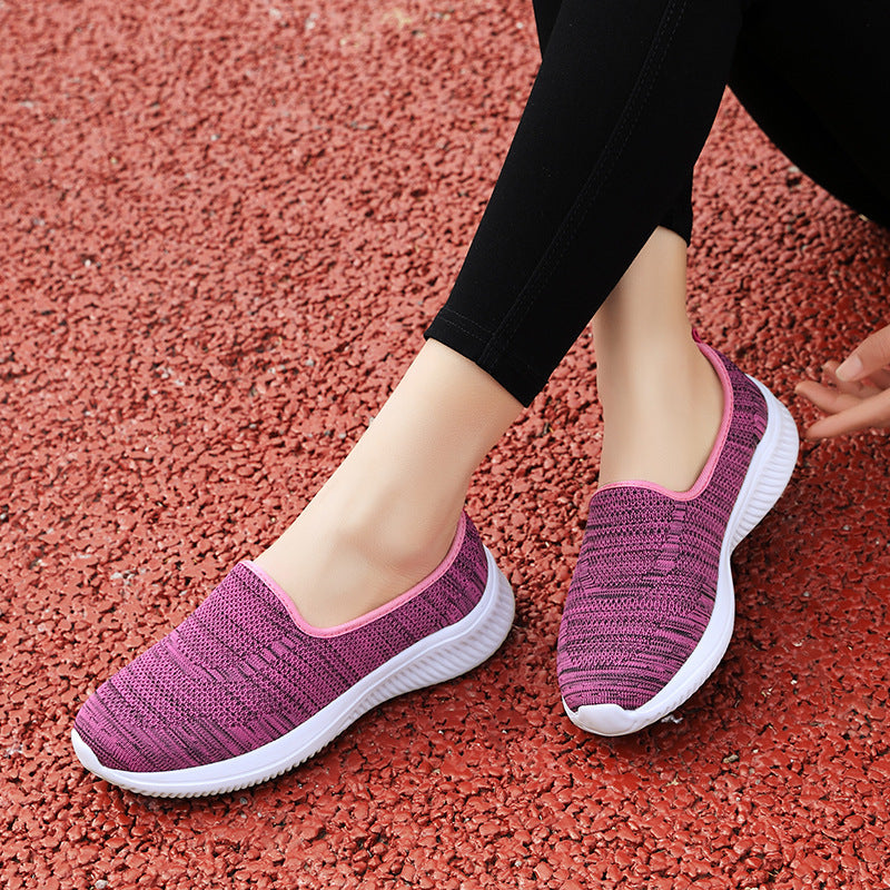 Damen Bequeme Slip-On Sneakers mit atmungsaktivem Obermaterial EB