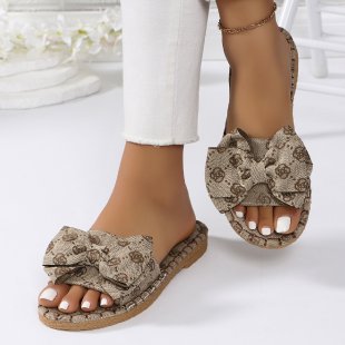 Damen komfortable und elegante Pantoletten mit floralem Muster EB