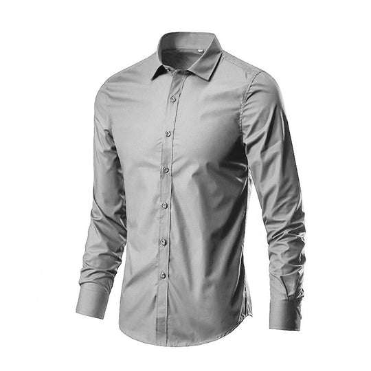 Herren nan Slim-Fit Businesshemd aus Stretch-Baumwollmix mit Kentkragen EB