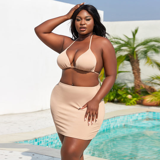Damen Triangel-Bikini mit Rock EB