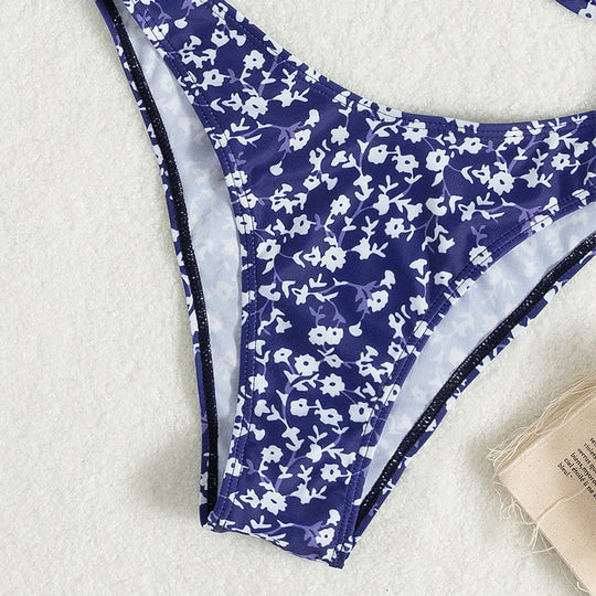 Damen Triangel-Bikini mit floralem Design und komfortabler Passform EB