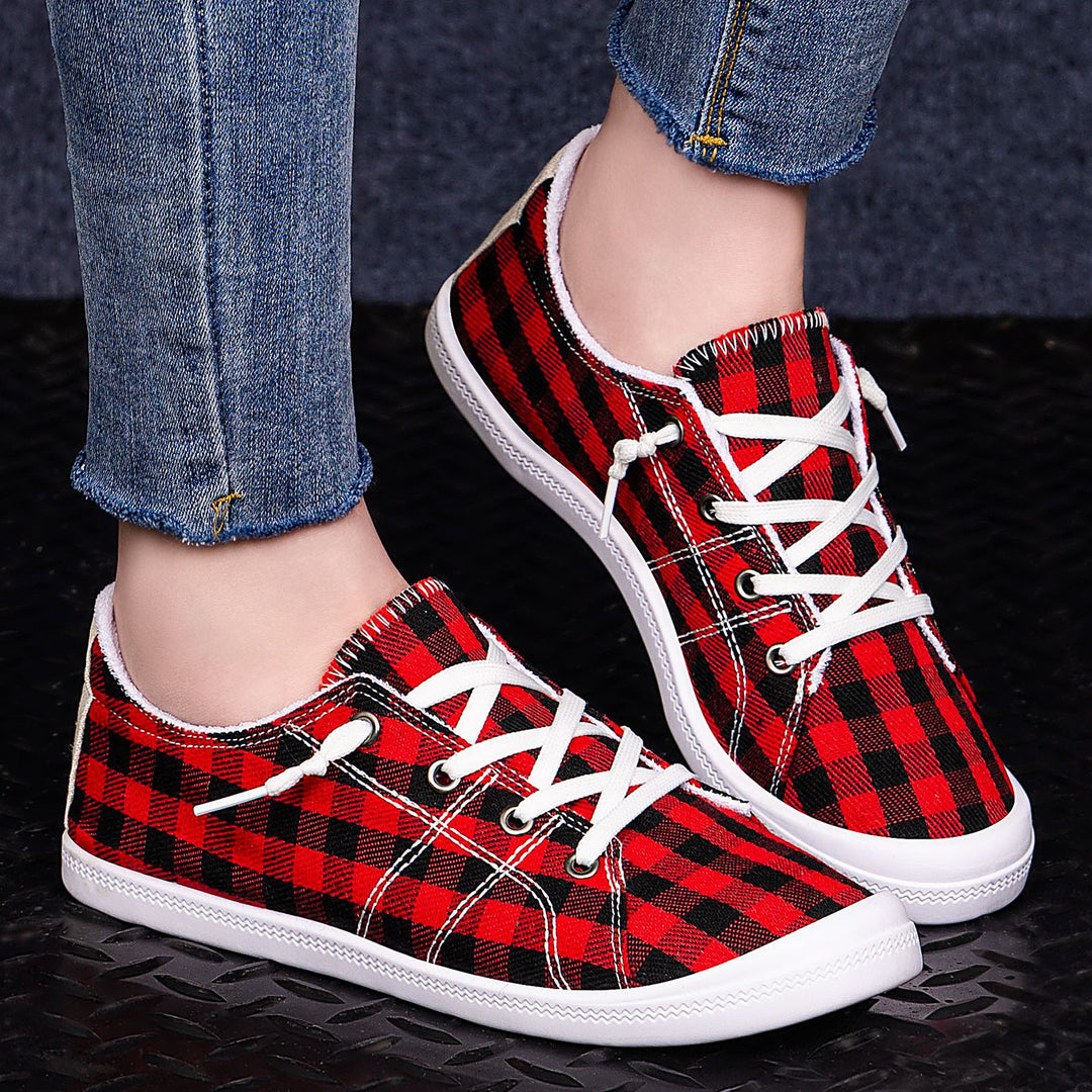 Damen Freizeitschuhe aus strapazierfähigem Canvas mit klassischem Schnürdesign EB