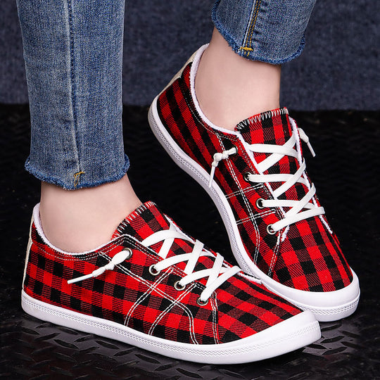 Damen Freizeitschuhe aus strapazierfähigem Canvas mit klassischem Schnürdesign EB
