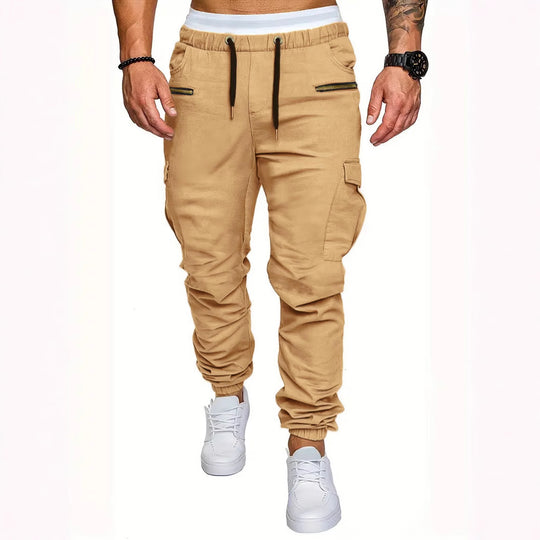 Herren Cargo-Jogginghose mit elastischem Bund und praktischen Reißverschlusstaschen EB