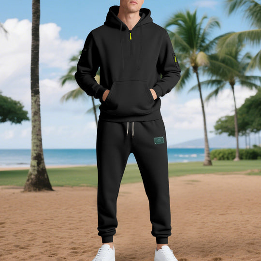 Herren Sportliches Hoodie- und Jogginganzug-Set mit atmungsaktiven Eigenschaften und praktischen Taschen EB